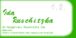 ida ruschitzka business card